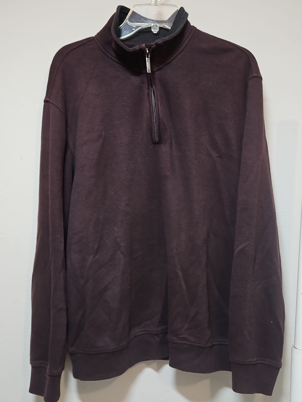 Van Heusen Men's Zip-Up Sweater in Dark Brown